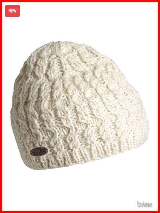 Hand Knit Wool Beanie with Fleece Lining - Winter Hat